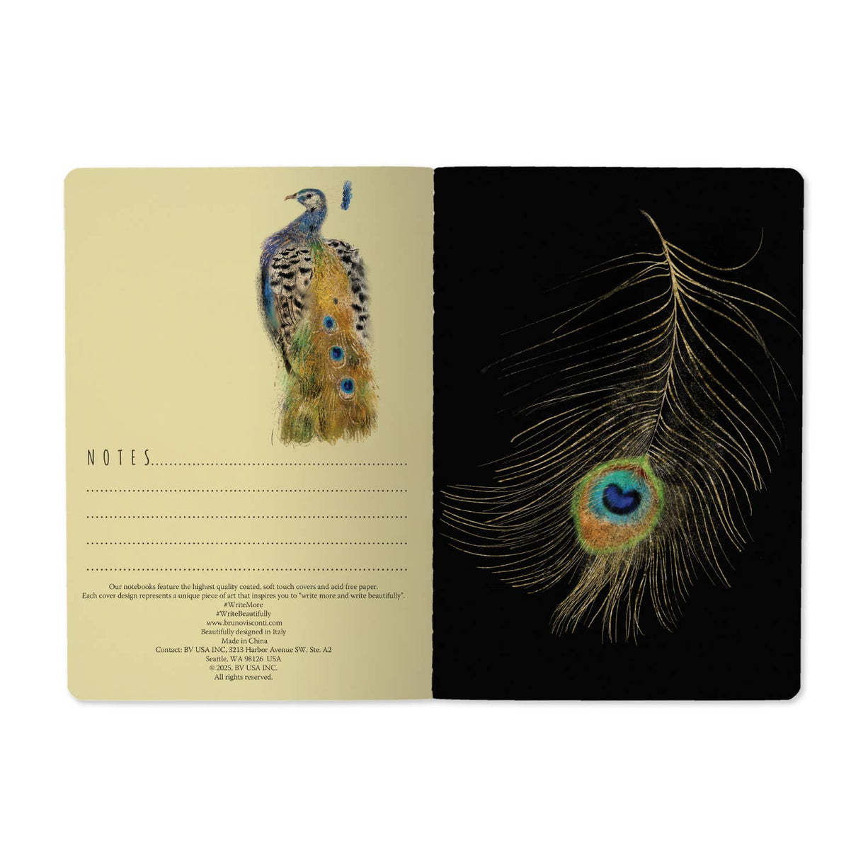 A5 Notebook - Magic Peacocks