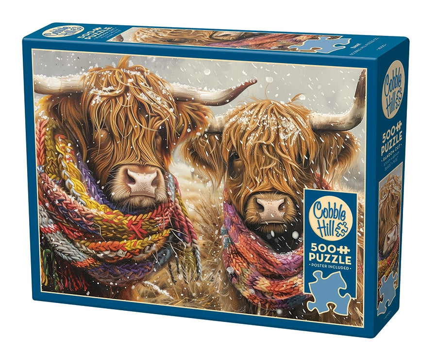 Highland Cow Winter 500 Piece Puzzle