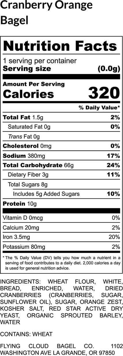 Cranberry Orange Bagel