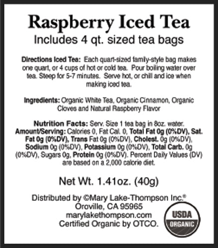 Organic Raspberry Iced Tea