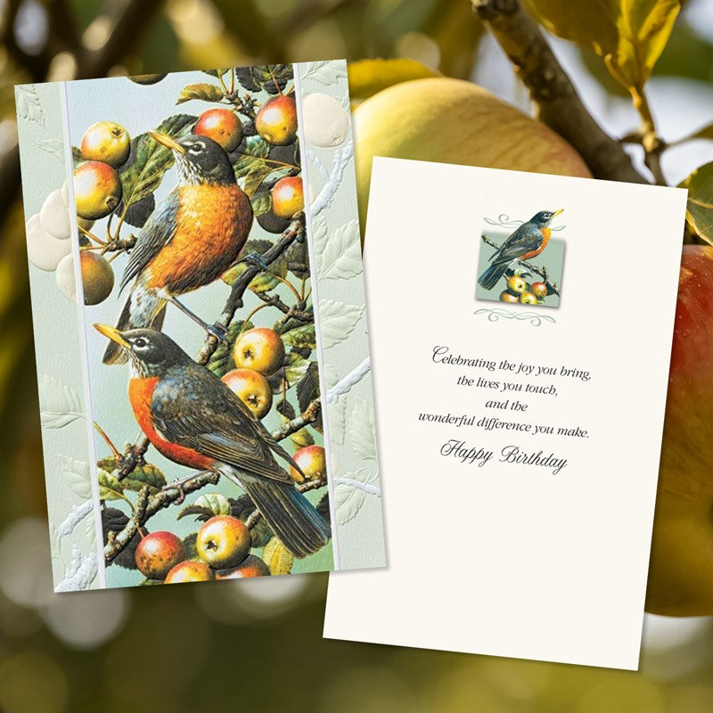 American Robins Birthday Card