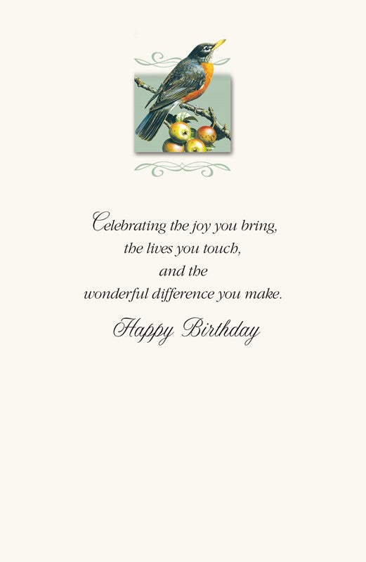 American Robins Birthday Card