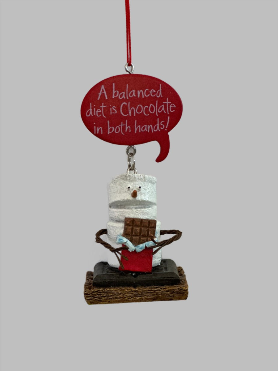 RETIRED Balanced Chocolate Diet Toasted S'more Ornament