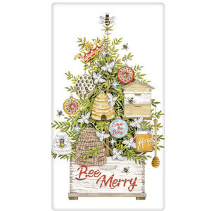 Bee Merry Tree Dish Towel