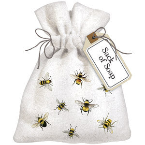 Scattered Bees Linen Sack Of Soap