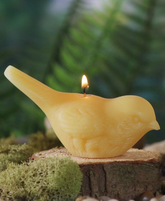 Sculpted Bird Beeswax Candle