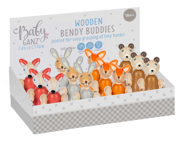 Wooden Bendy Buddies