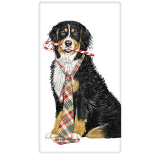 Bernese Dog In Tie Dish Towel