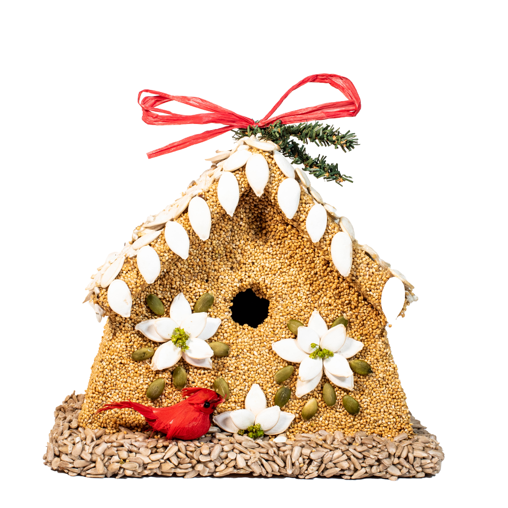 Bird Seed Poinsettia House