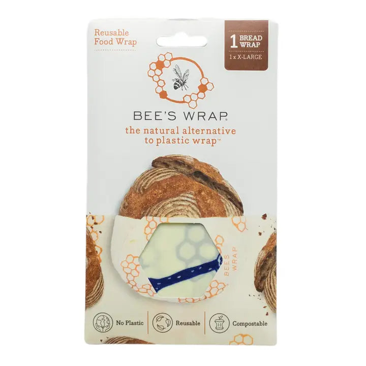 Bread Beeswax Wraps Blue Honeycomb XL
