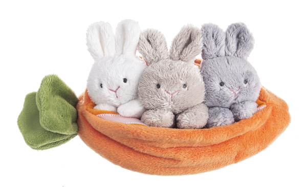 Bunny And Carrot Peekaboo Plush – Flying Cloud Gifts