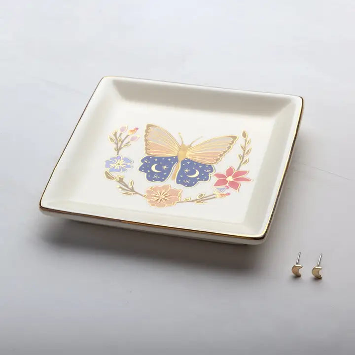 Butterfly Jewelry Dish With Earrings
