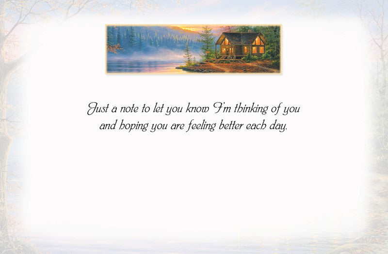 Sunrise Cabin Get Well Greeting Card
