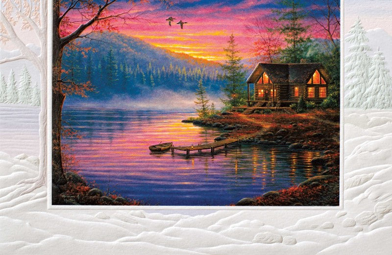 Sunrise Cabin Get Well Greeting Card