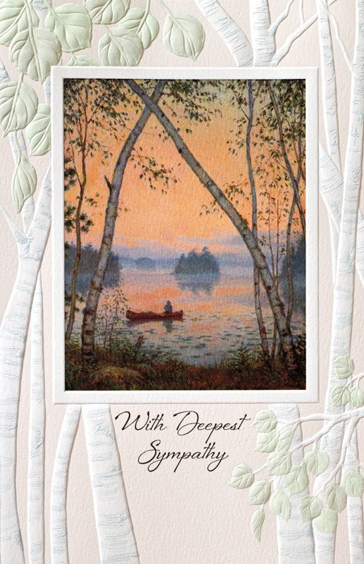 Canoe Sympathy Card Flying Cloud Gifts