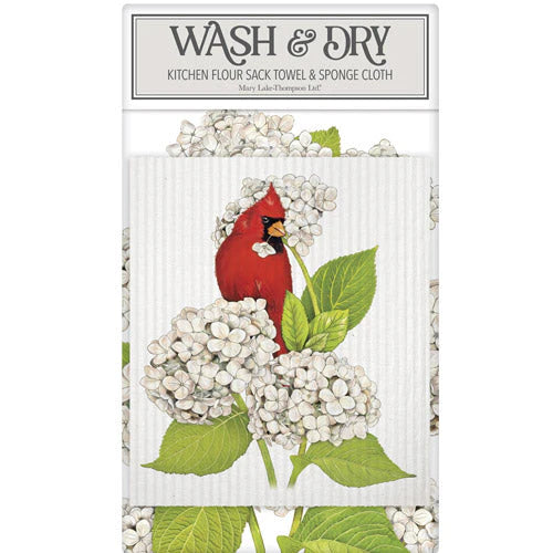 Cardinal Hydrangea Wash And Dry Towel Set