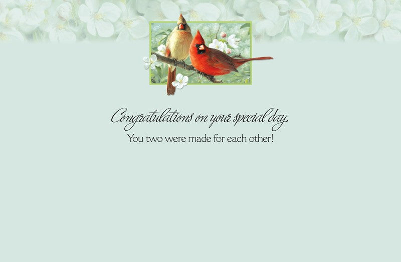 Cardinal Pair Wedding Card