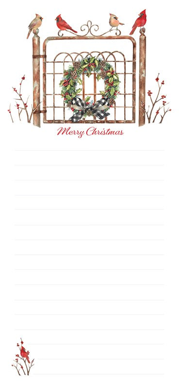 Cardinal Wreath Notepad