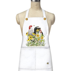 Chickens In Flowers Apron