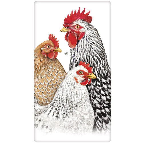 Chicken Heads Dish Towel