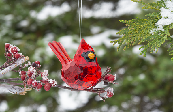 Cardinal Crystal Ornament