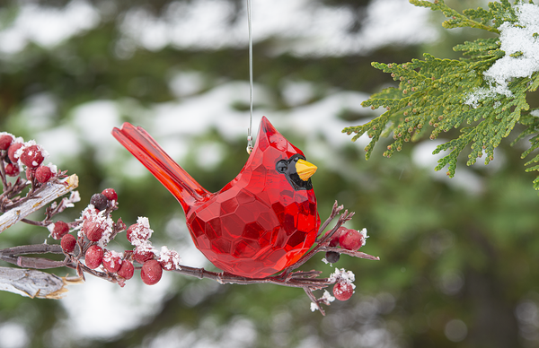 Cardinal Crystal Ornament