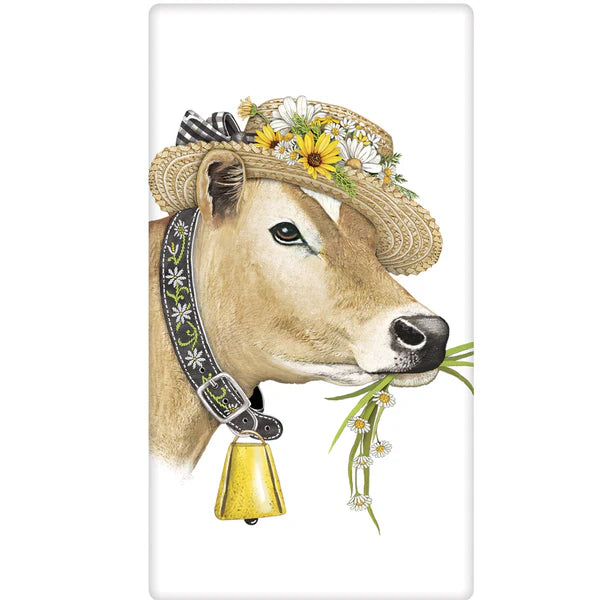 Daisy Cow Dish Towel