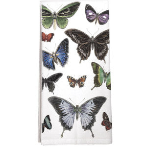Dark Butterflies Dish Towel