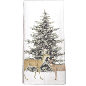 Deer Forest Dish Towel