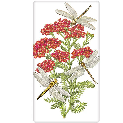 Dragonfly Yarrow Dish Towel