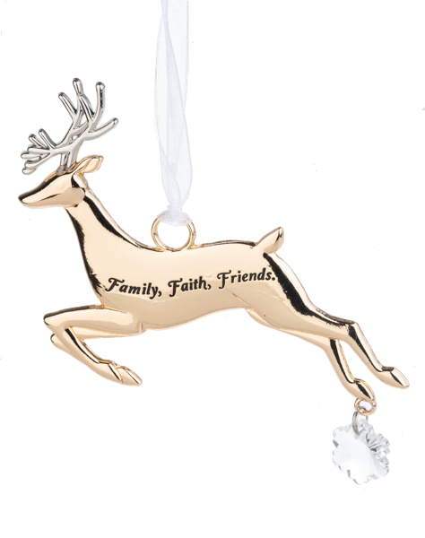 Deer Family Faith Ornament