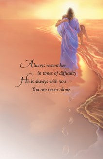 Footprints Encouragement Greeting Card