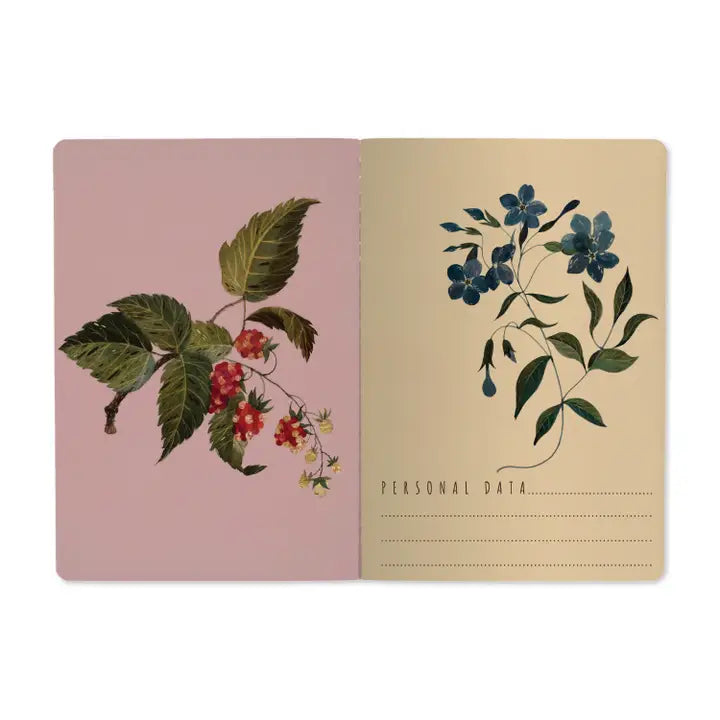 Forest Flowers White Notebook