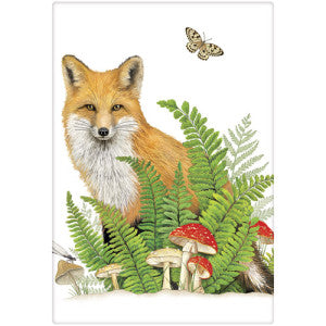 Fox Mushroom Dish Towel