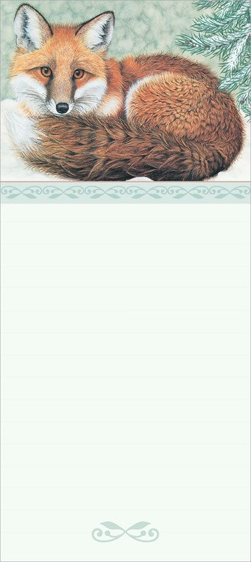 Winter Fox Magnetic Notepad