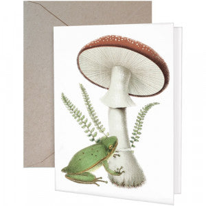 Frog Toadstool Greeting Card