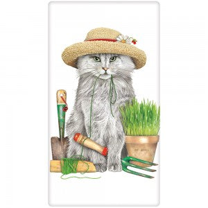 Garden Cat Dish Towel