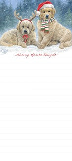 Golden Retriever Reindeer Magnetic Notepads