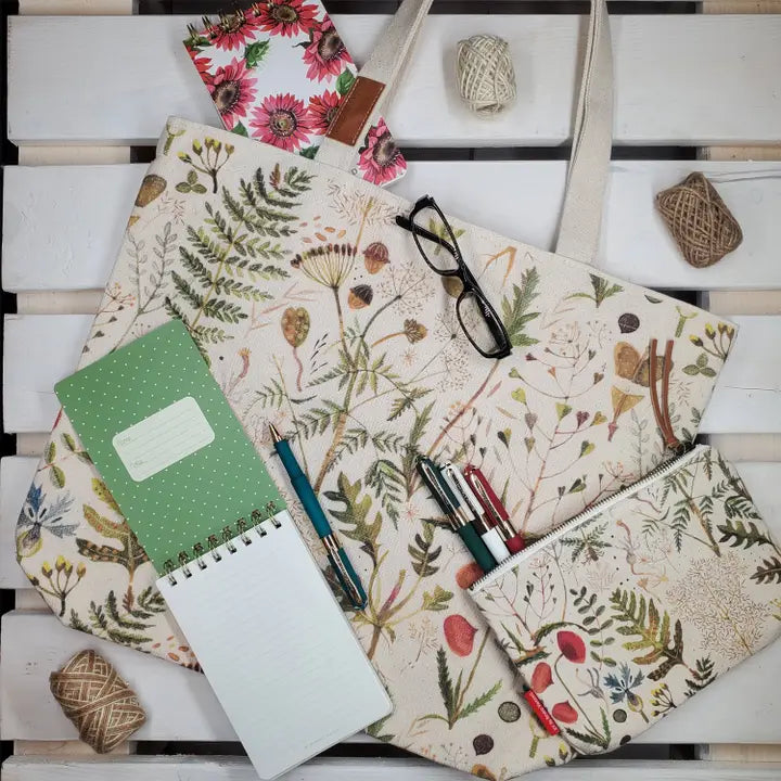 Greens And Florals Zipper Pouch