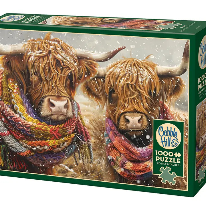 Highland Cow Winter Puzzle