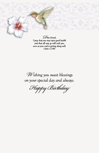 Hummingbird Birthday Greeting Card