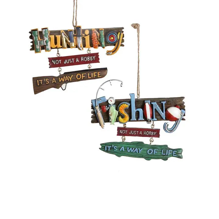 Hunting Fishing Ornaments