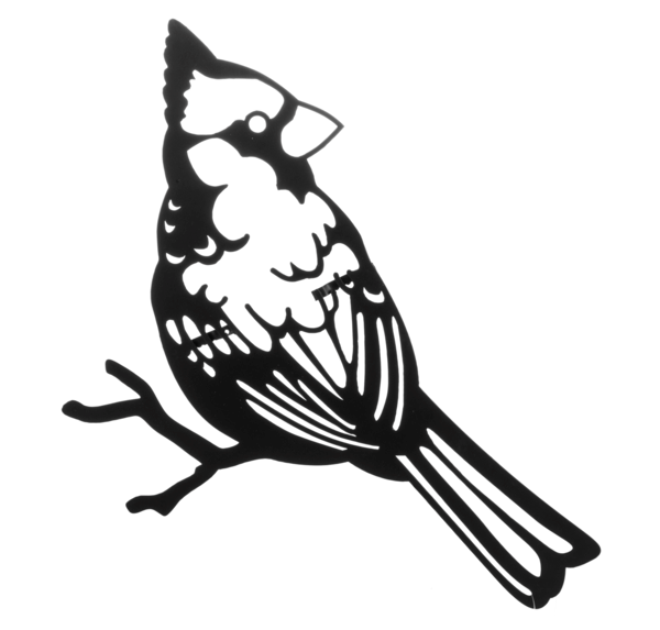 Laser Cut Metal Bird On Branch