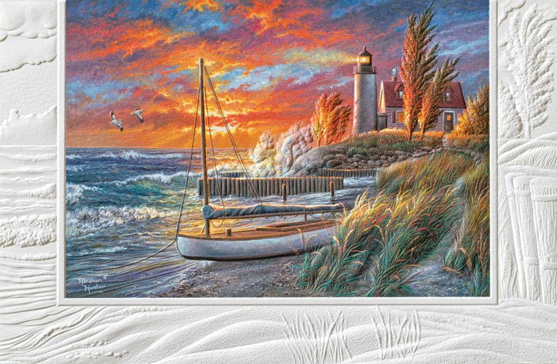 Lighthouse Sailboat Birthday Card