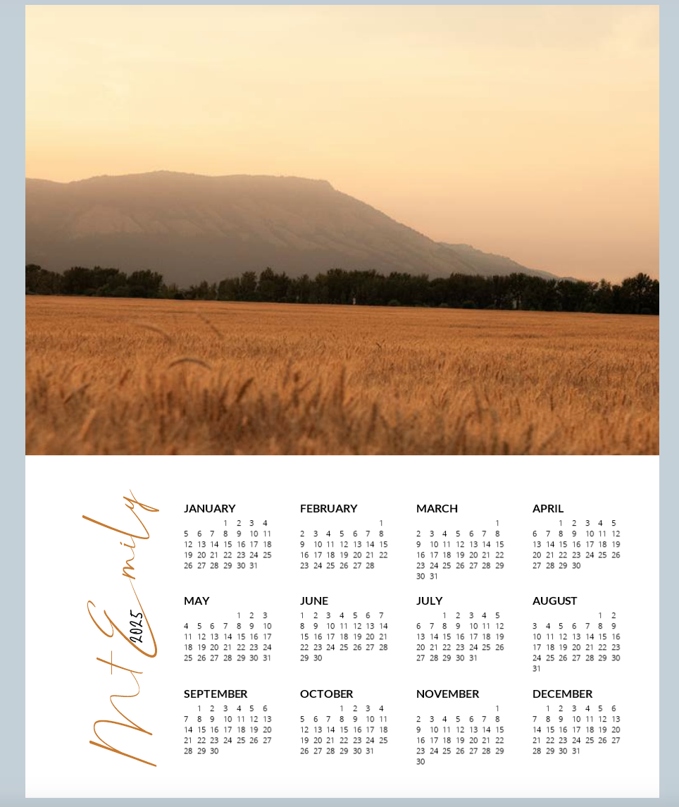 2025 Calendars by Amberlee