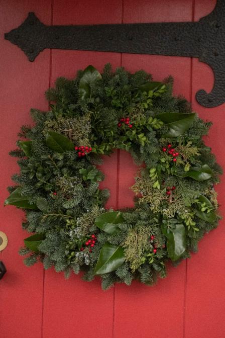 Noble Fir Mixed Berry Christmas Wreath