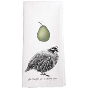 Partridge In A Pear Tree Dish Towel
