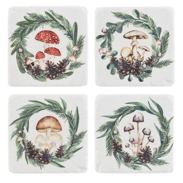 Mushroom Winter Coasters