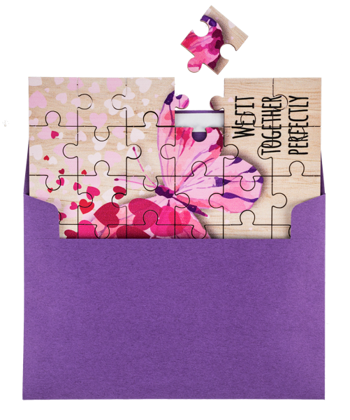 Valentines Postal Puzzle Cards