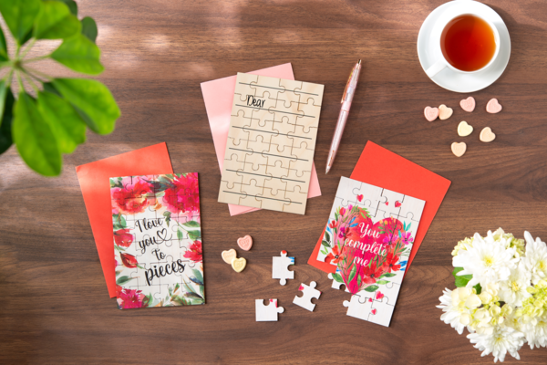 Valentines Postal Puzzle Cards